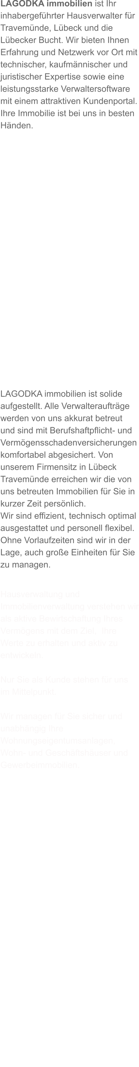 Herzlich willkommen bei LAGODKA immobilien.  